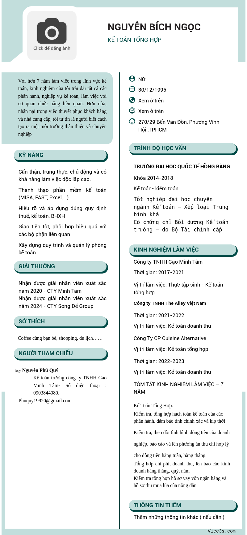 CV ứng viên