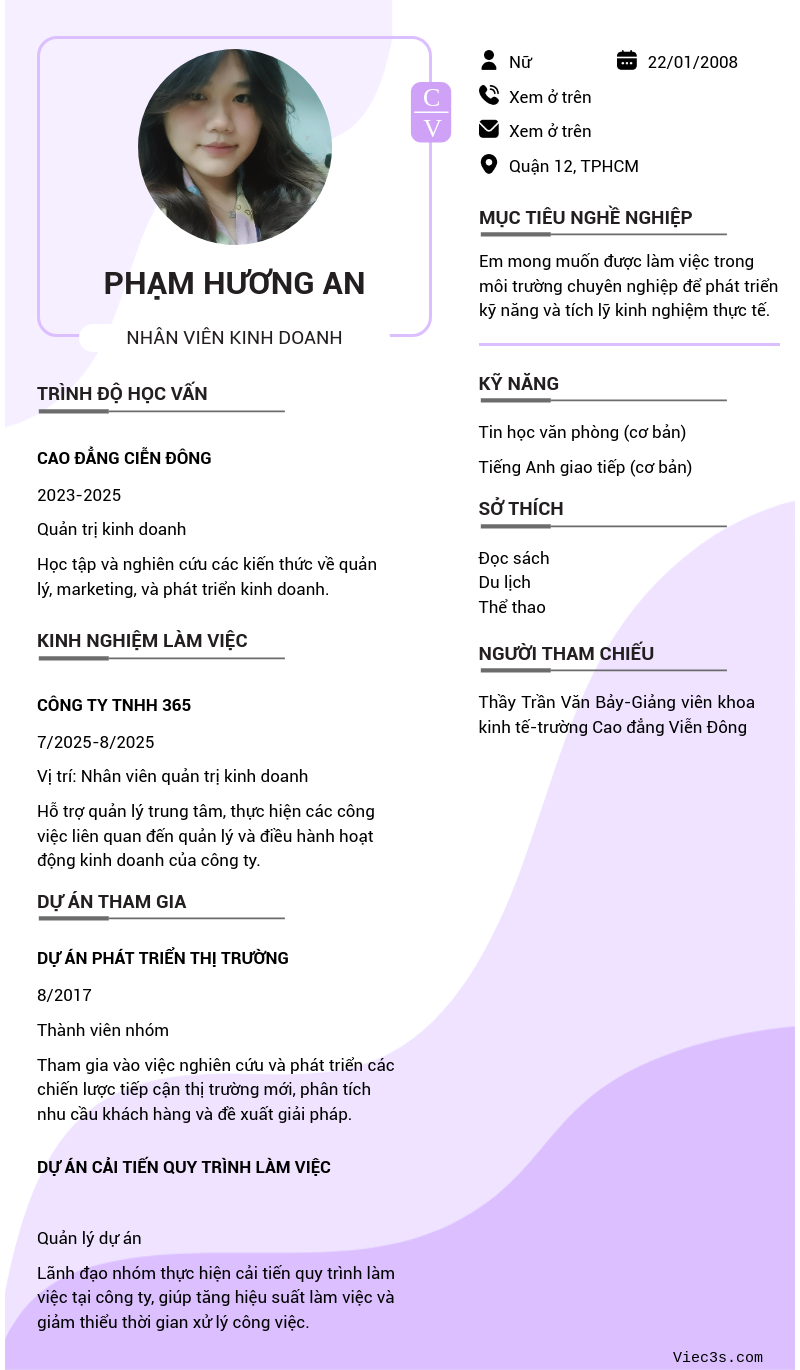 CV ứng viên
