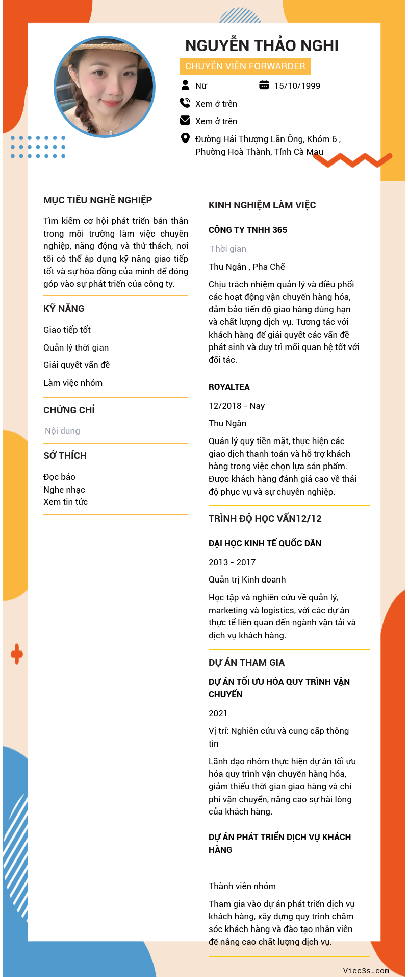 CV ứng viên