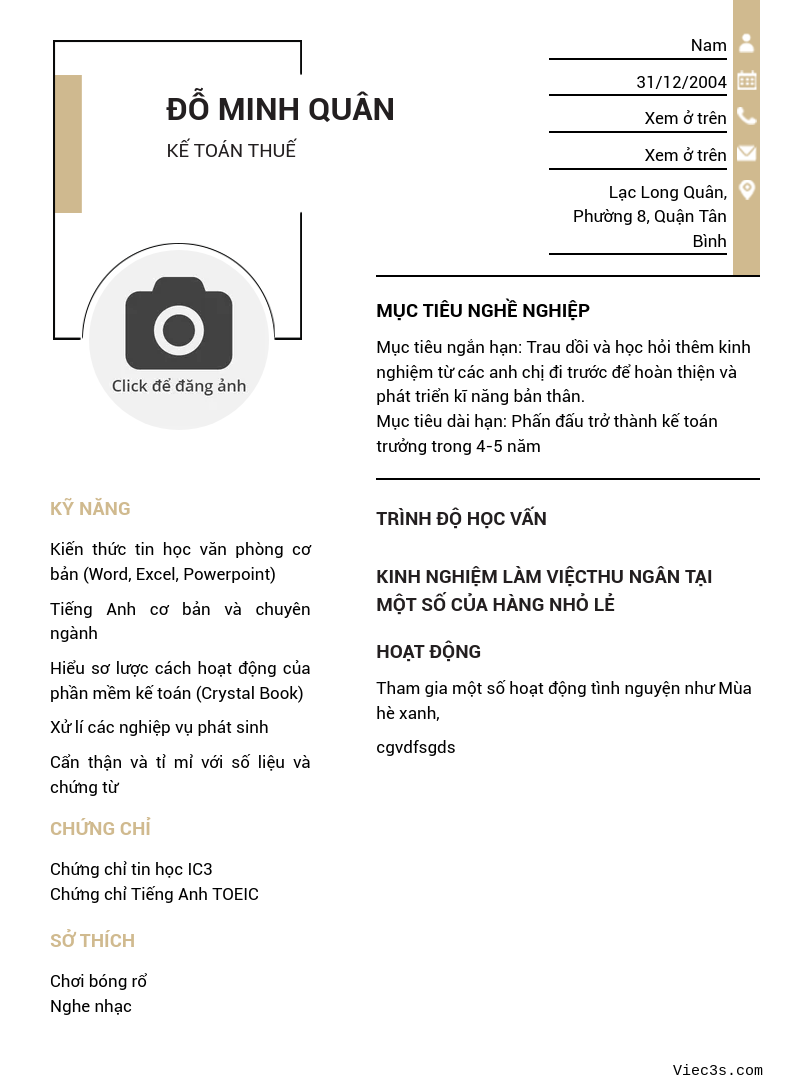 CV ứng viên