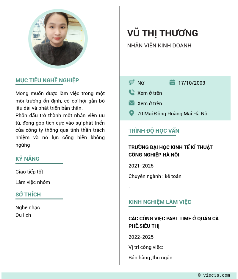 CV ứng viên