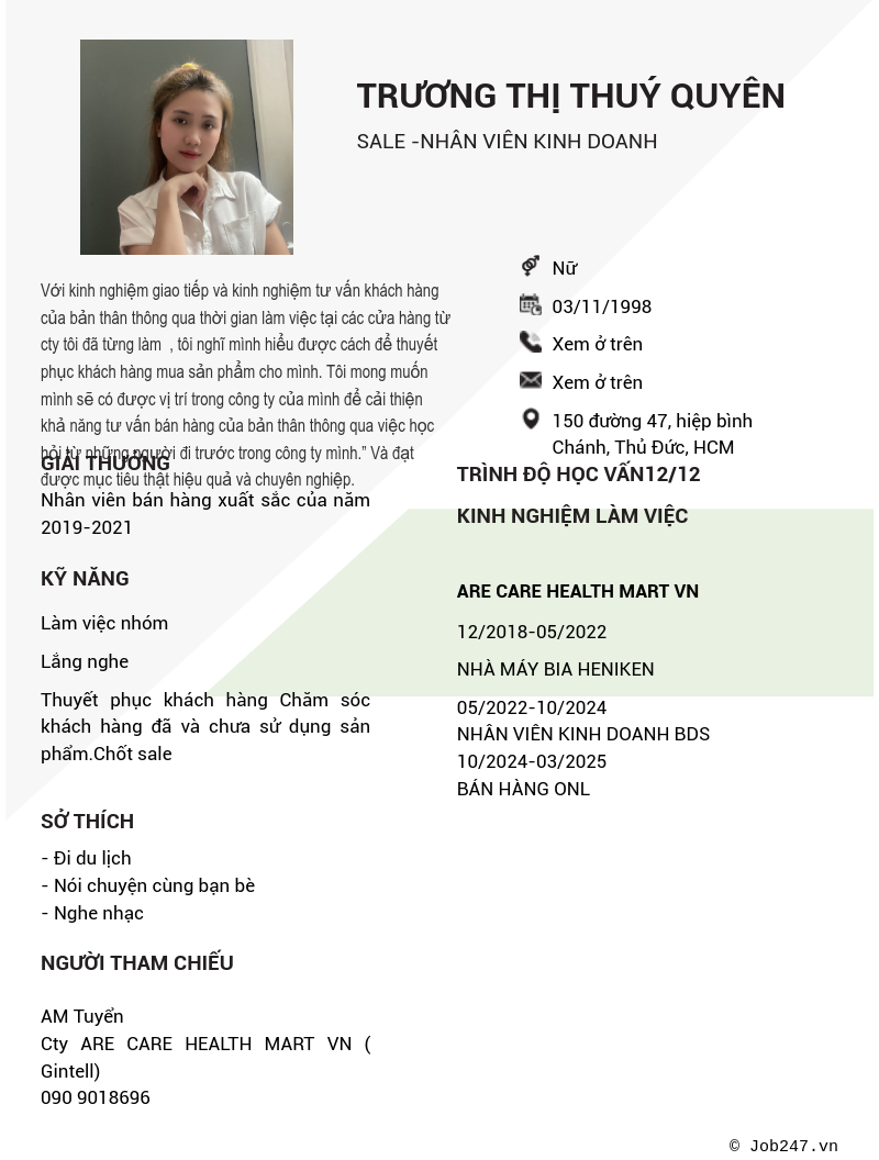 CV ứng viên