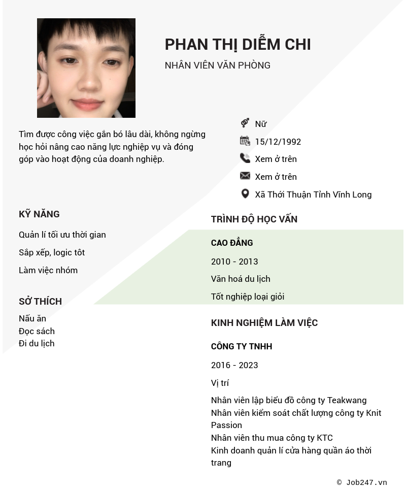 CV ứng viên