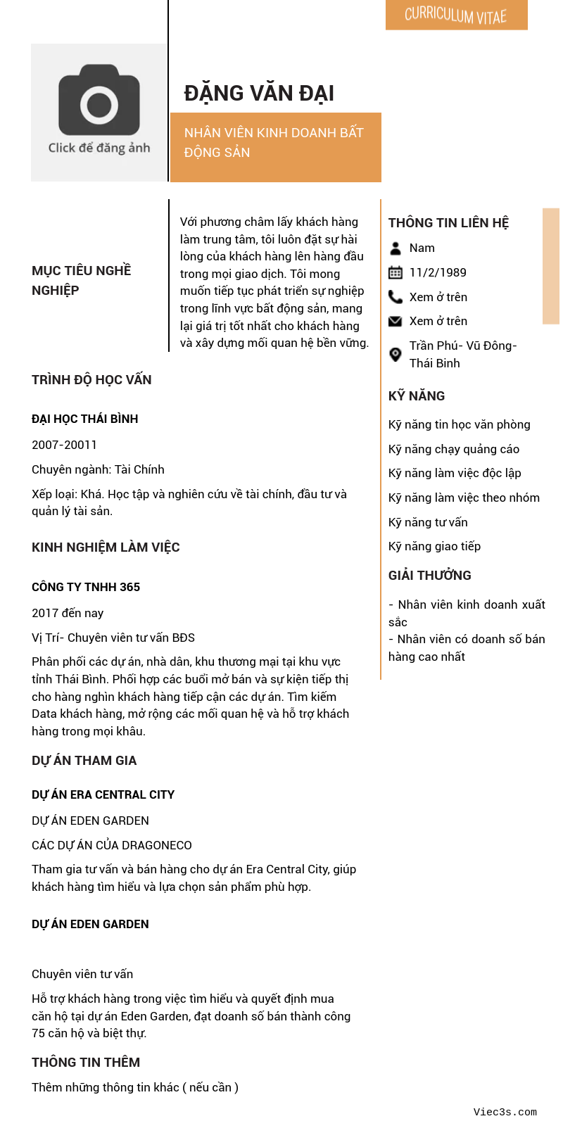 CV ứng viên