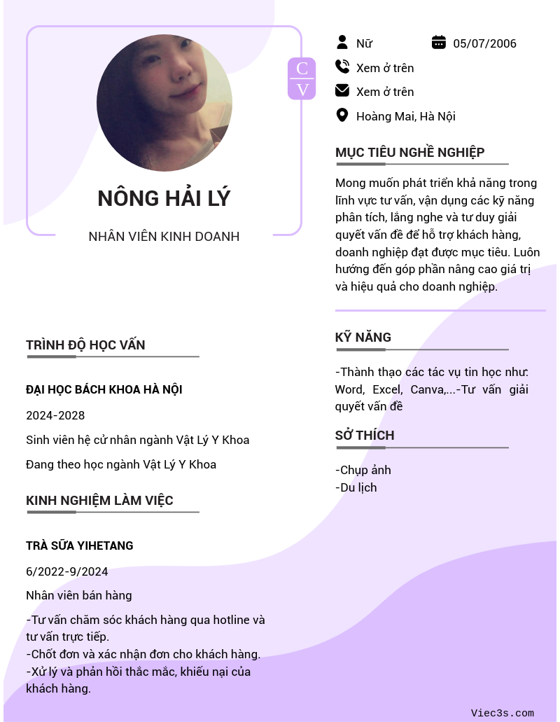 CV ứng viên