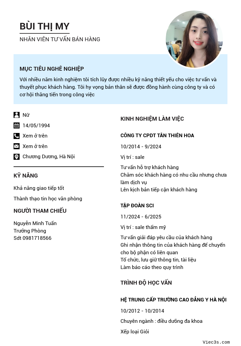 CV ứng viên