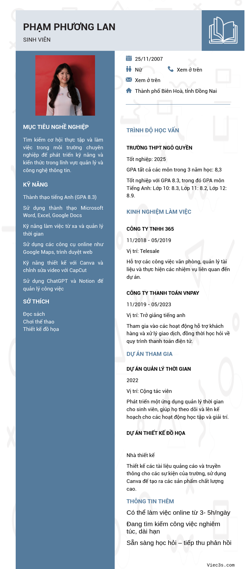 CV ứng viên