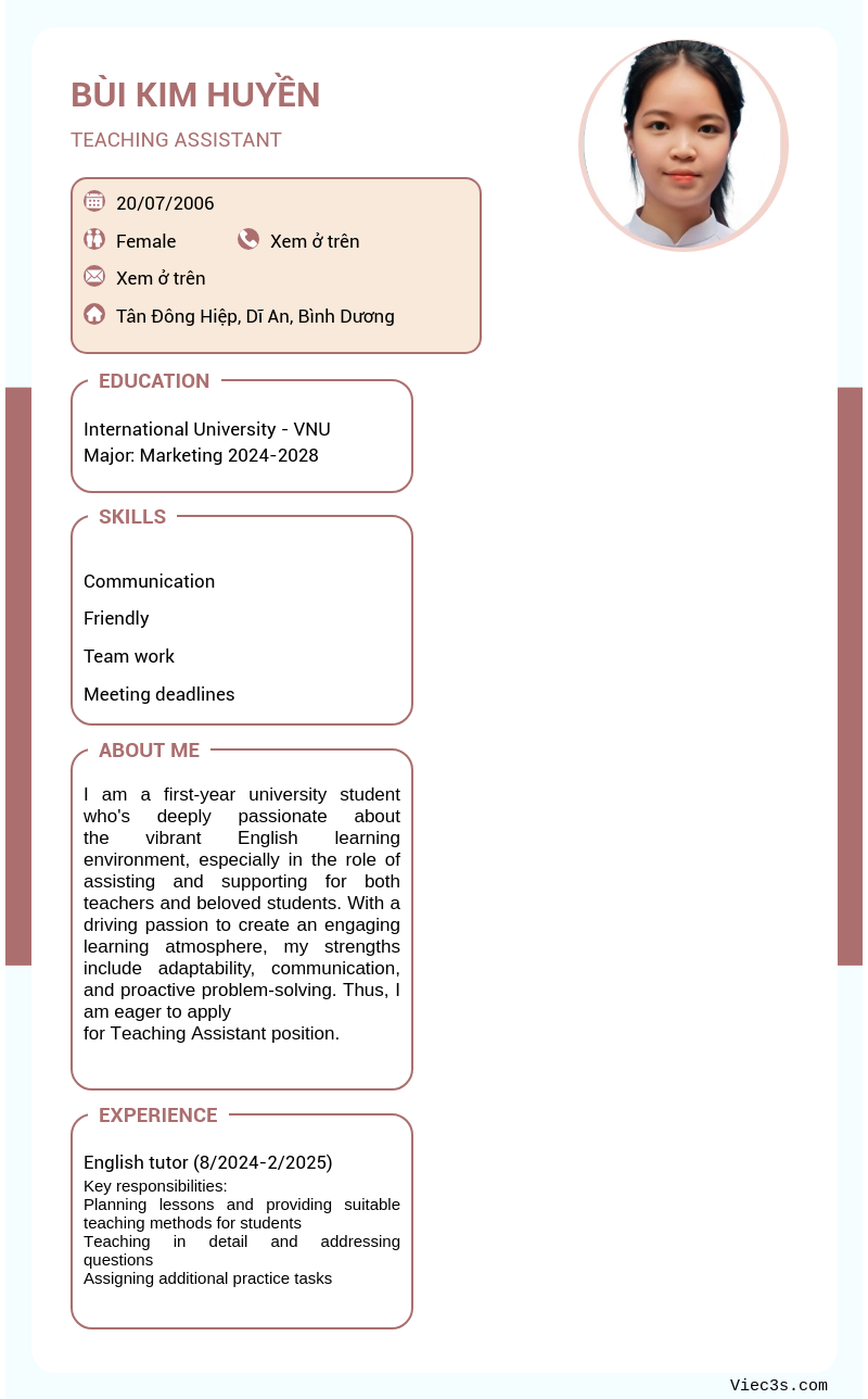 CV ứng viên