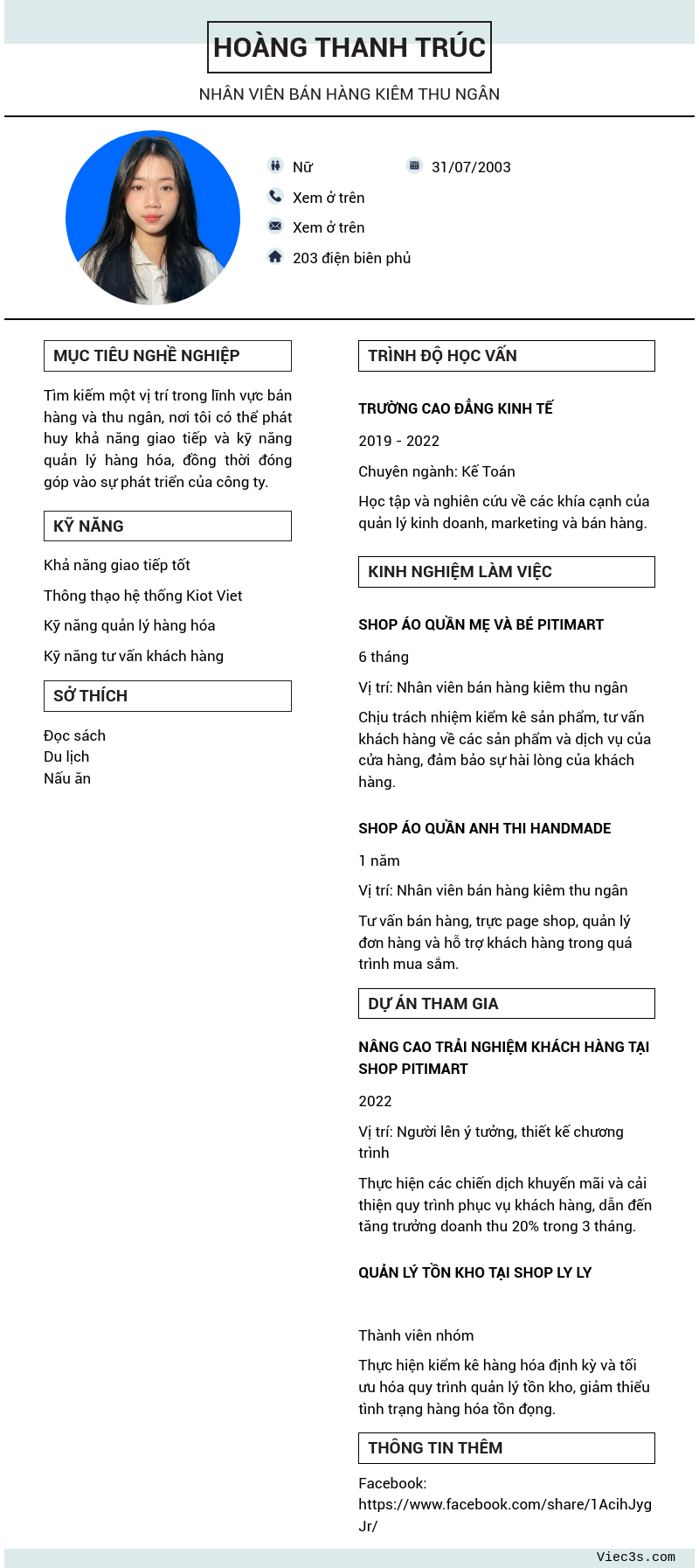CV ứng viên