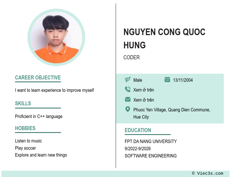 CV ứng viên