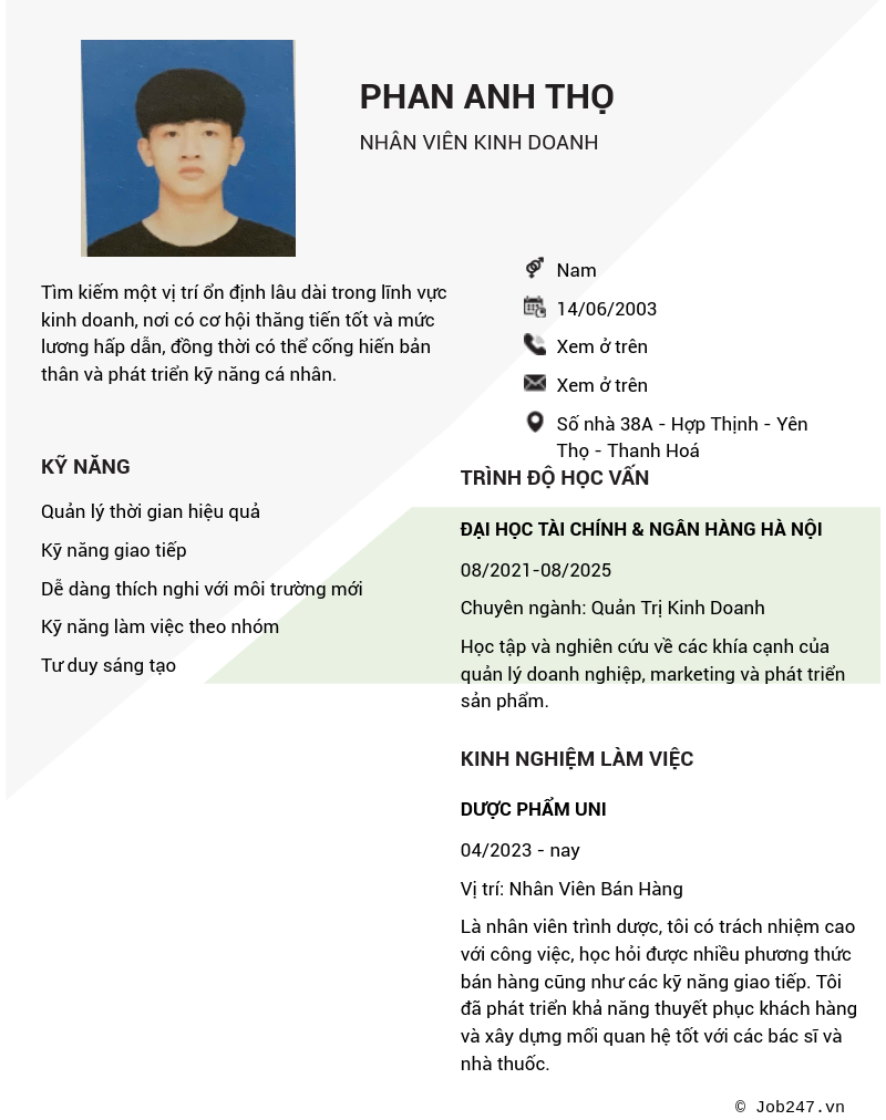CV ứng viên