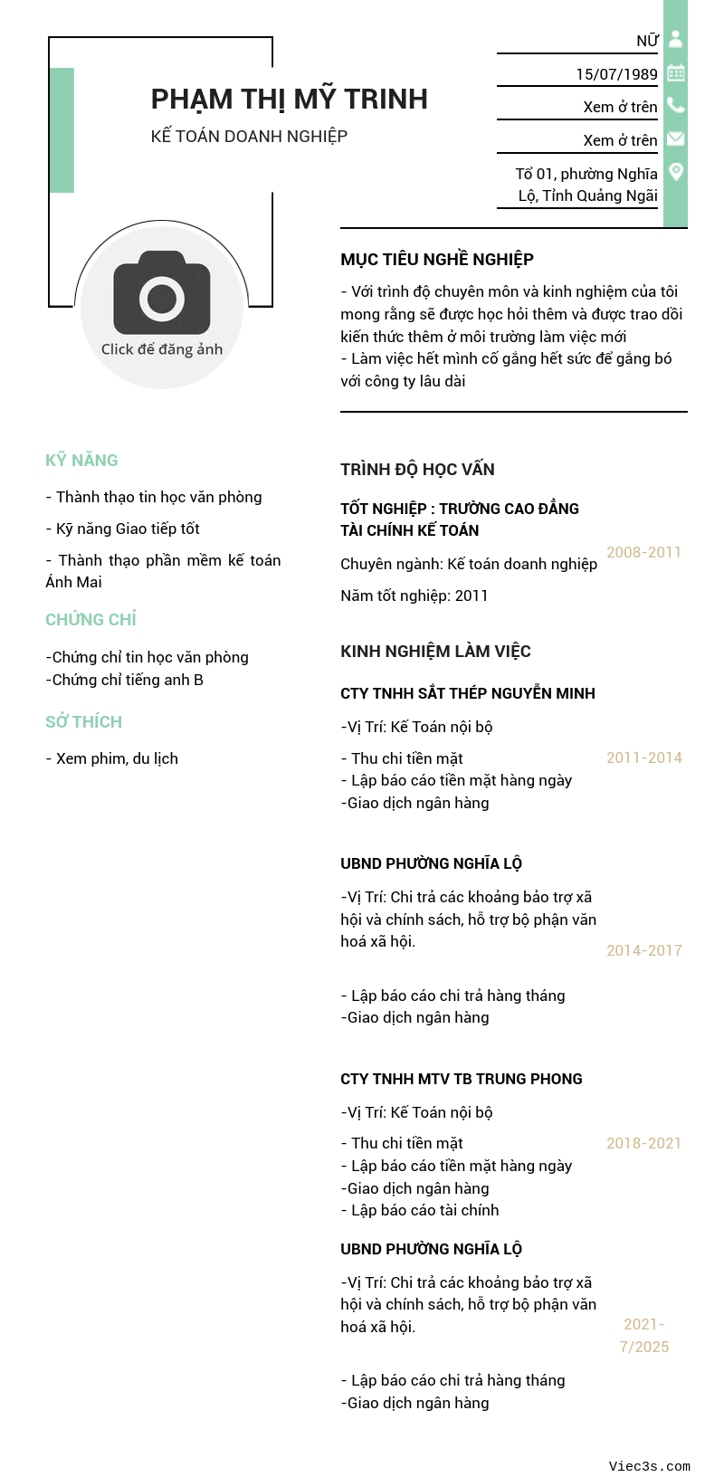 CV ứng viên