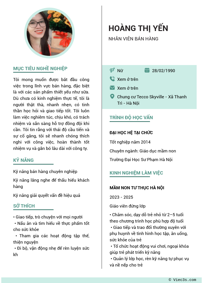 CV ứng viên
