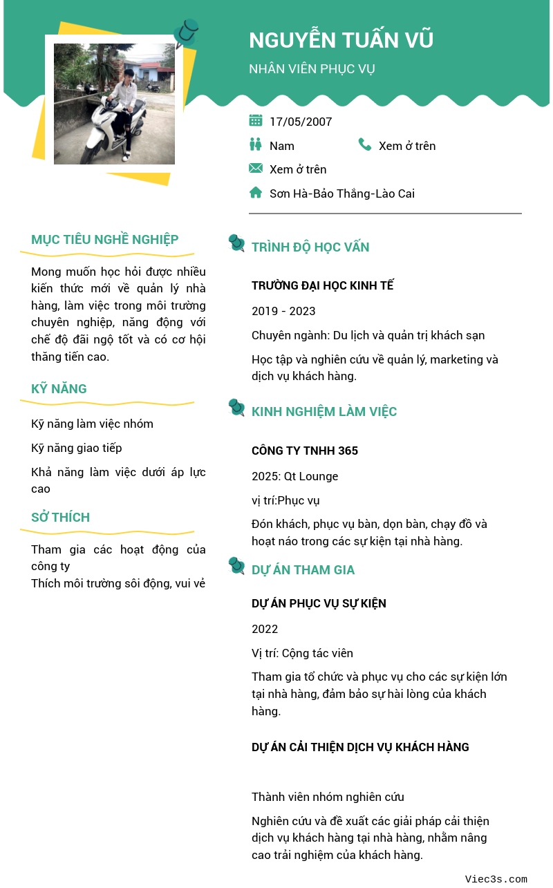 CV ứng viên