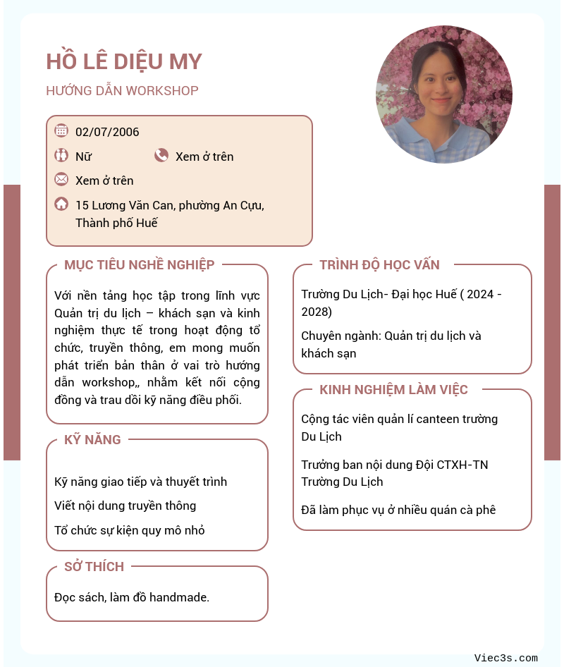 CV ứng viên