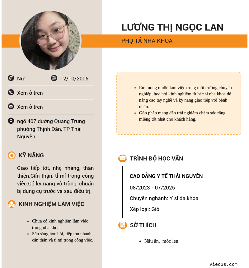 CV ứng viên