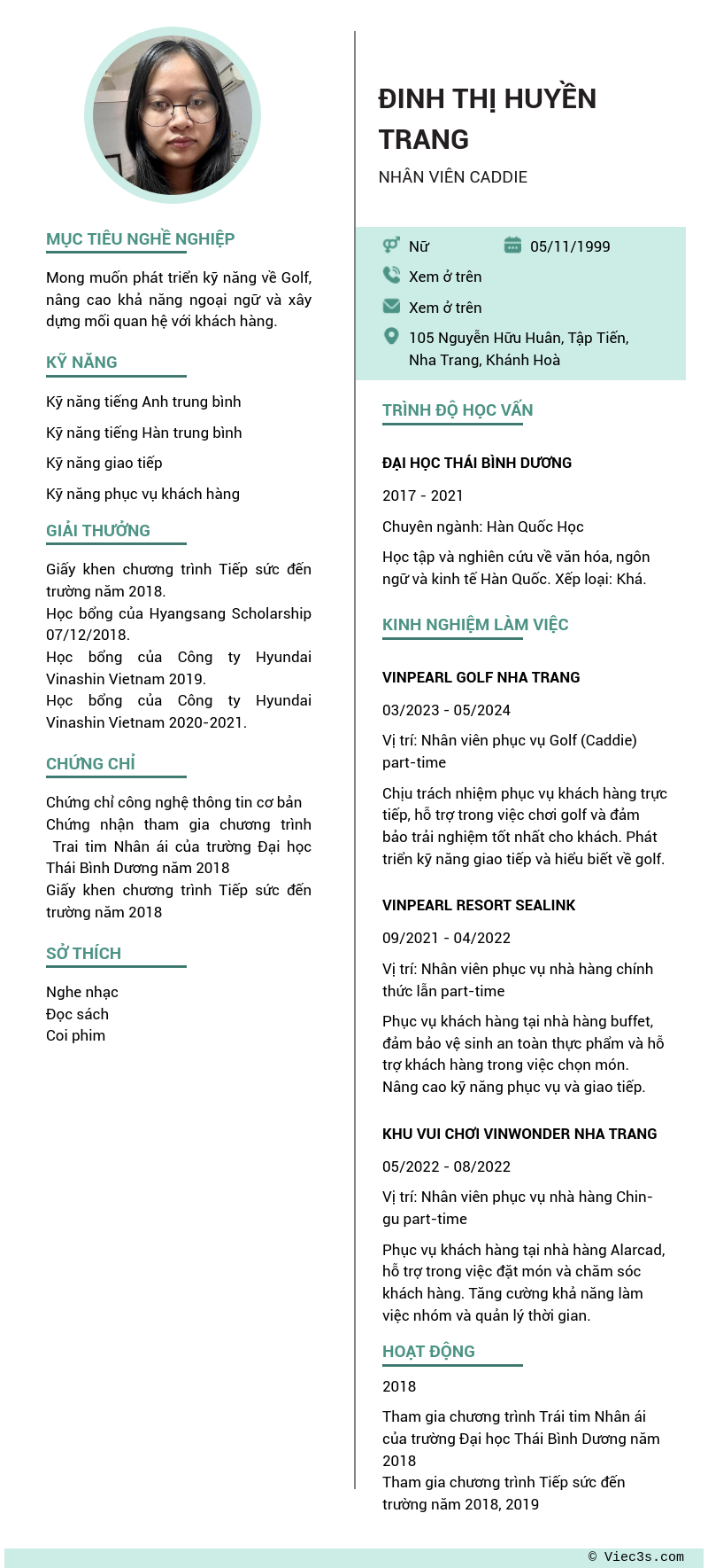 CV ứng viên