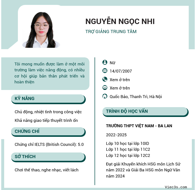 CV ứng viên