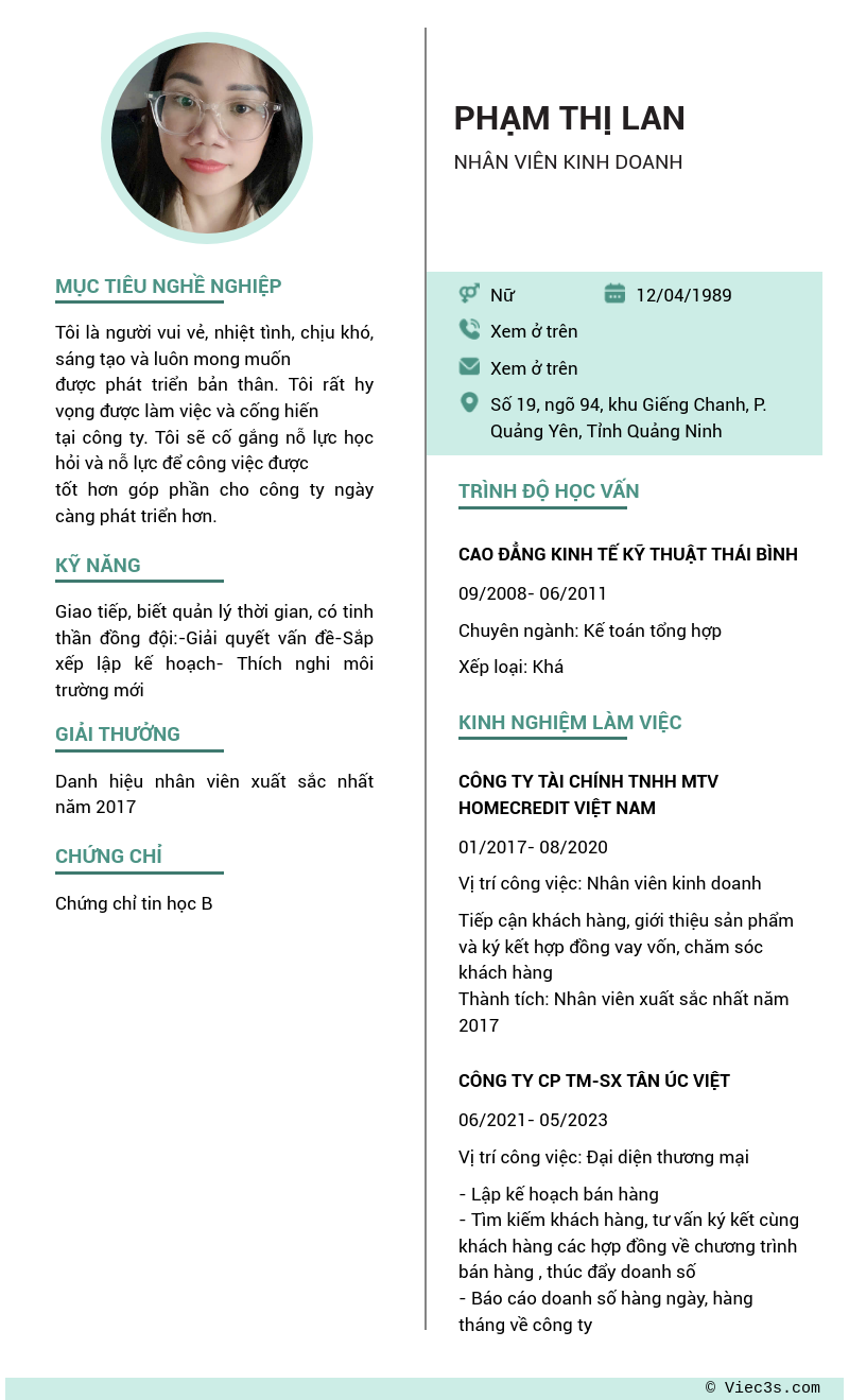 CV ứng viên