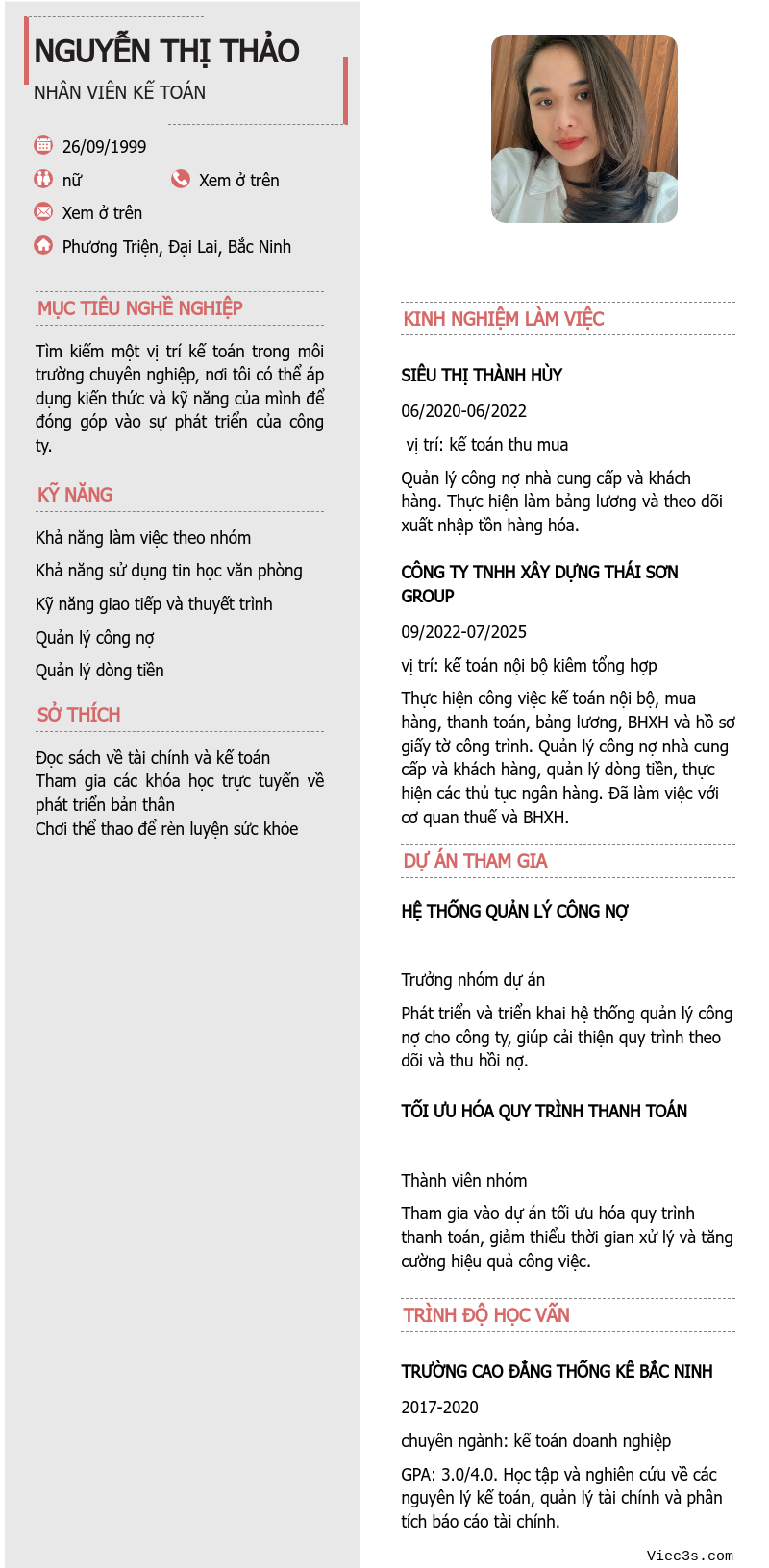 CV ứng viên