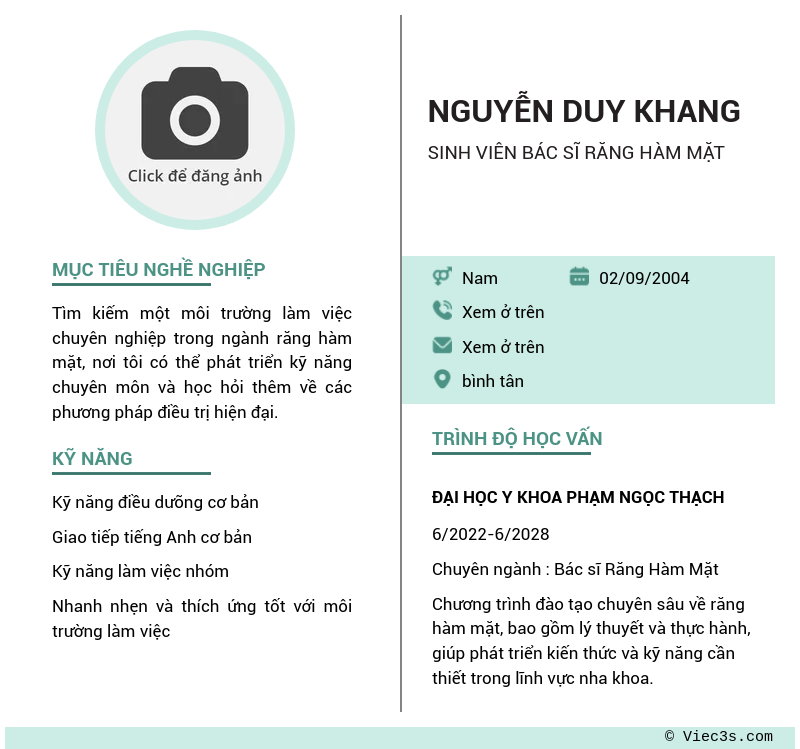 CV ứng viên