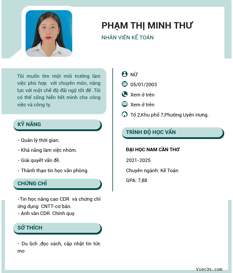 CV ứng viên