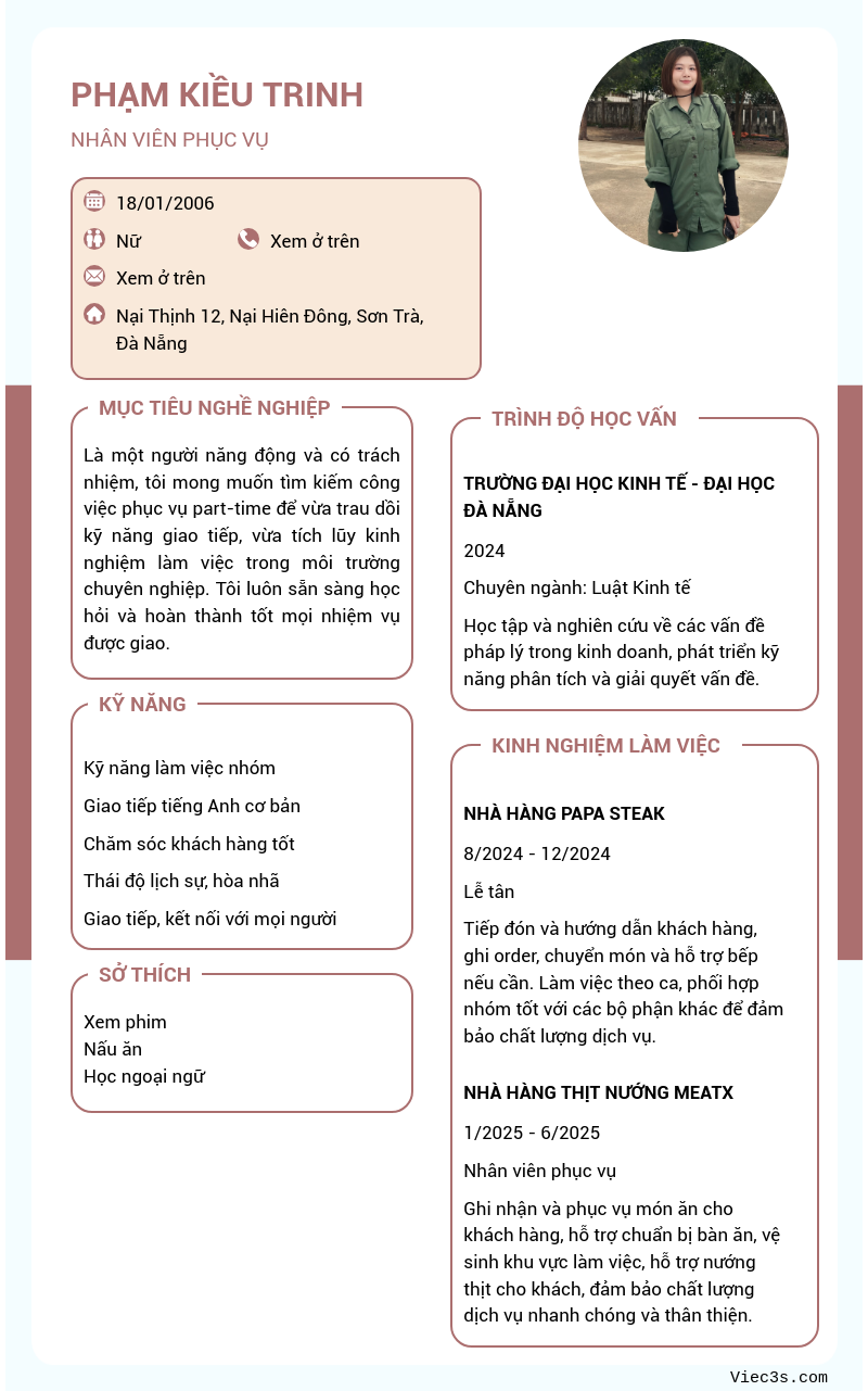 CV ứng viên