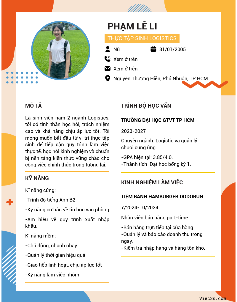 CV ứng viên