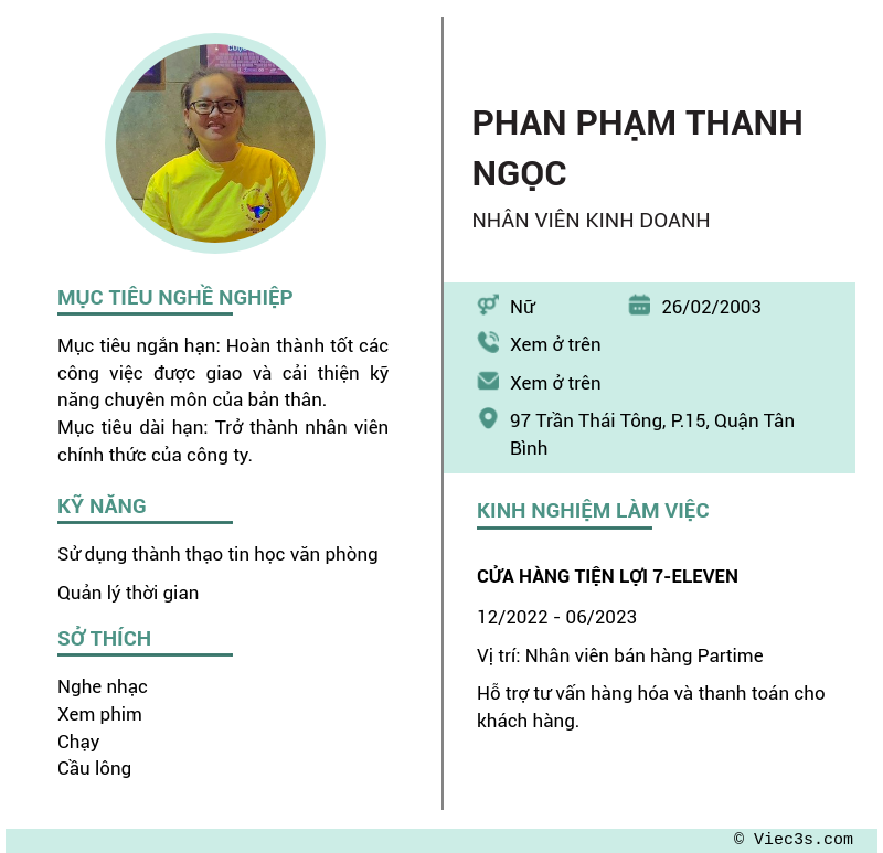 CV ứng viên