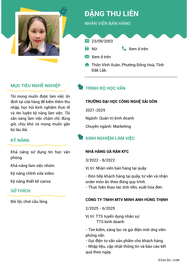 CV ứng viên