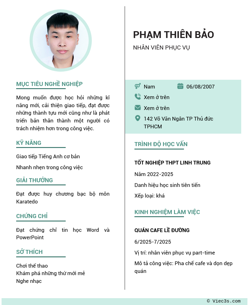 CV ứng viên