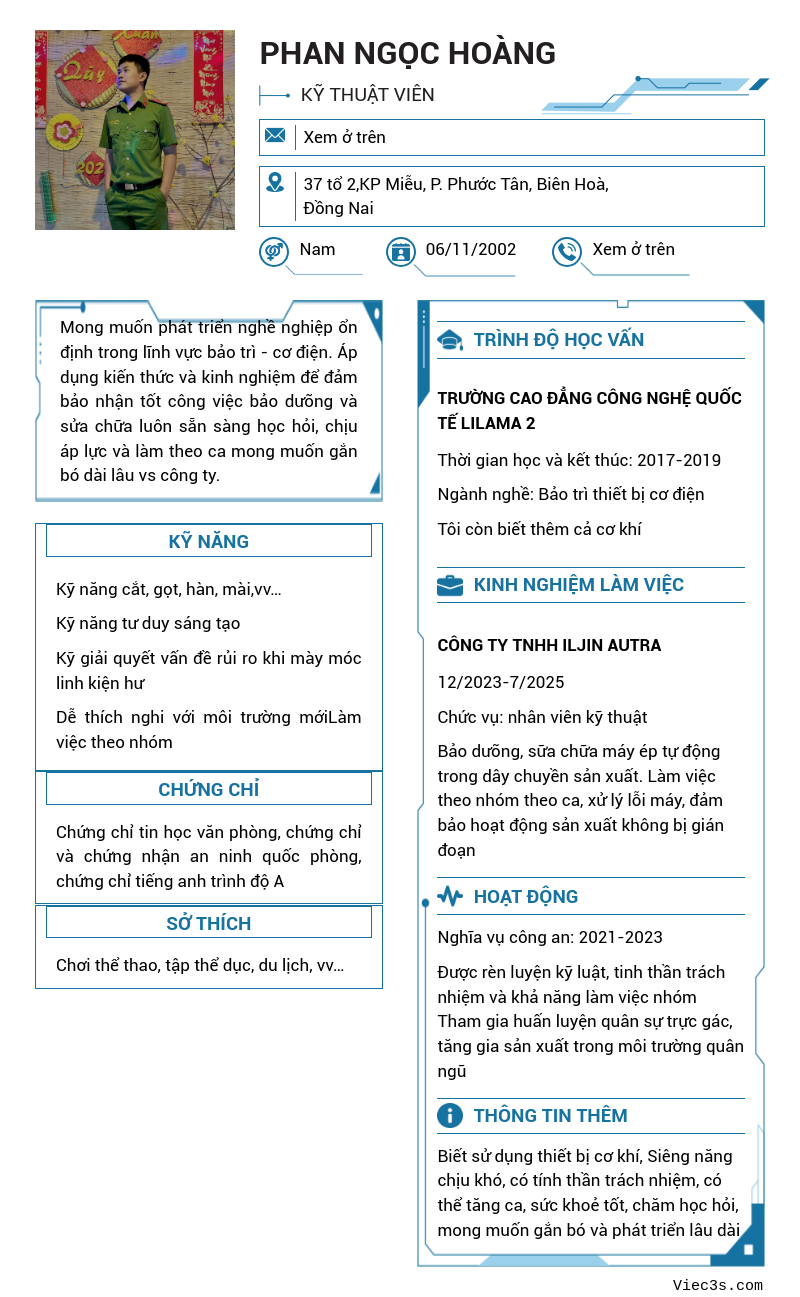 CV ứng viên
