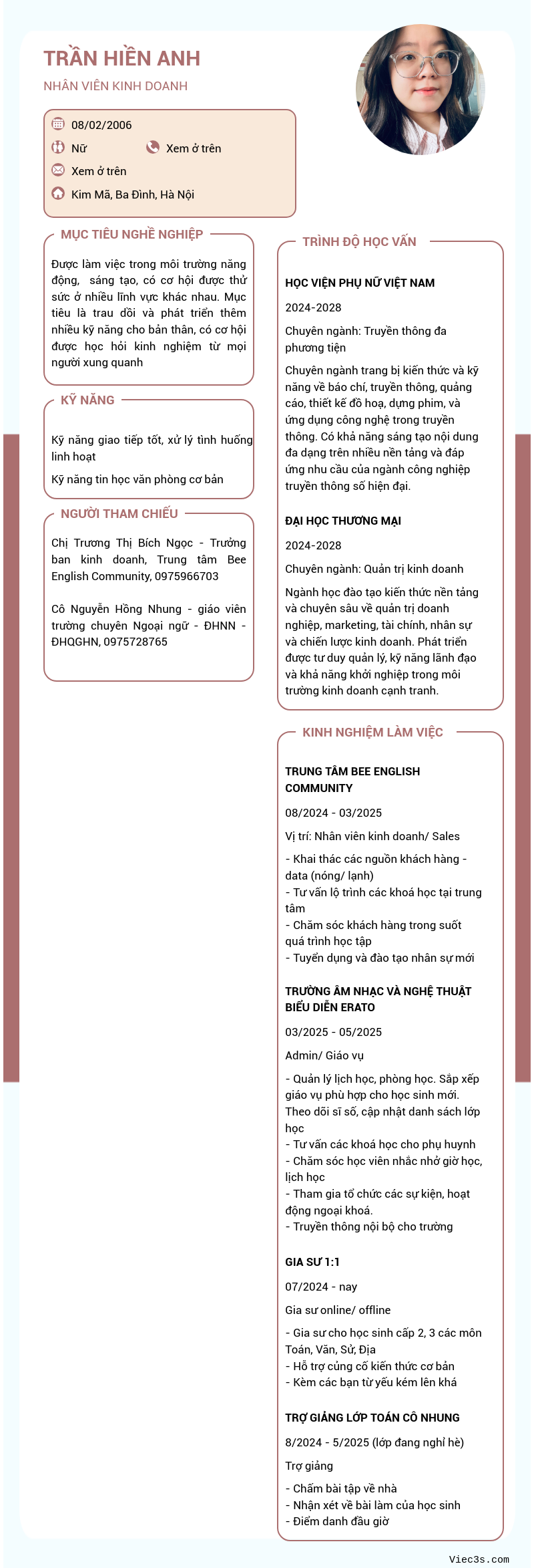 CV ứng viên