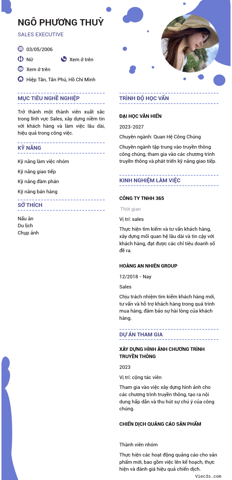 CV ứng viên