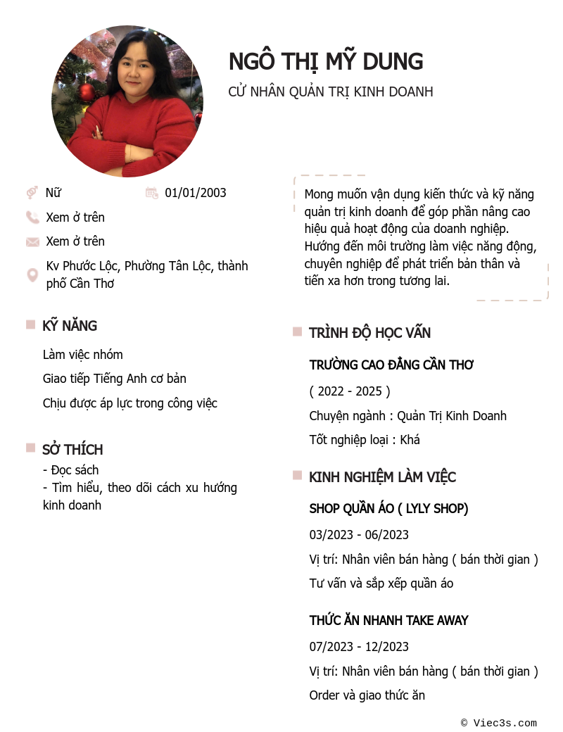 CV ứng viên