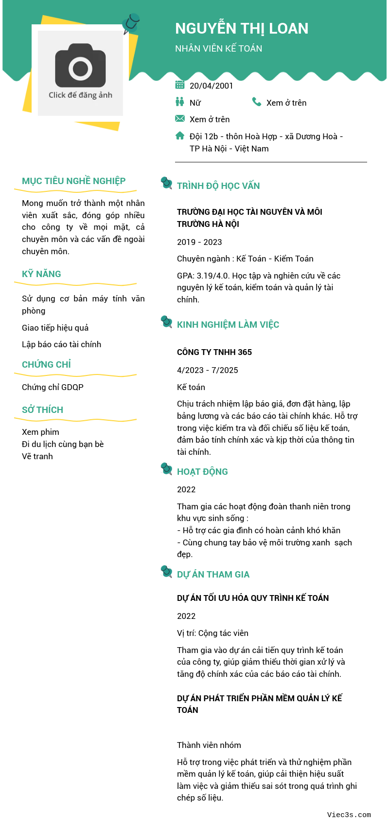 CV ứng viên