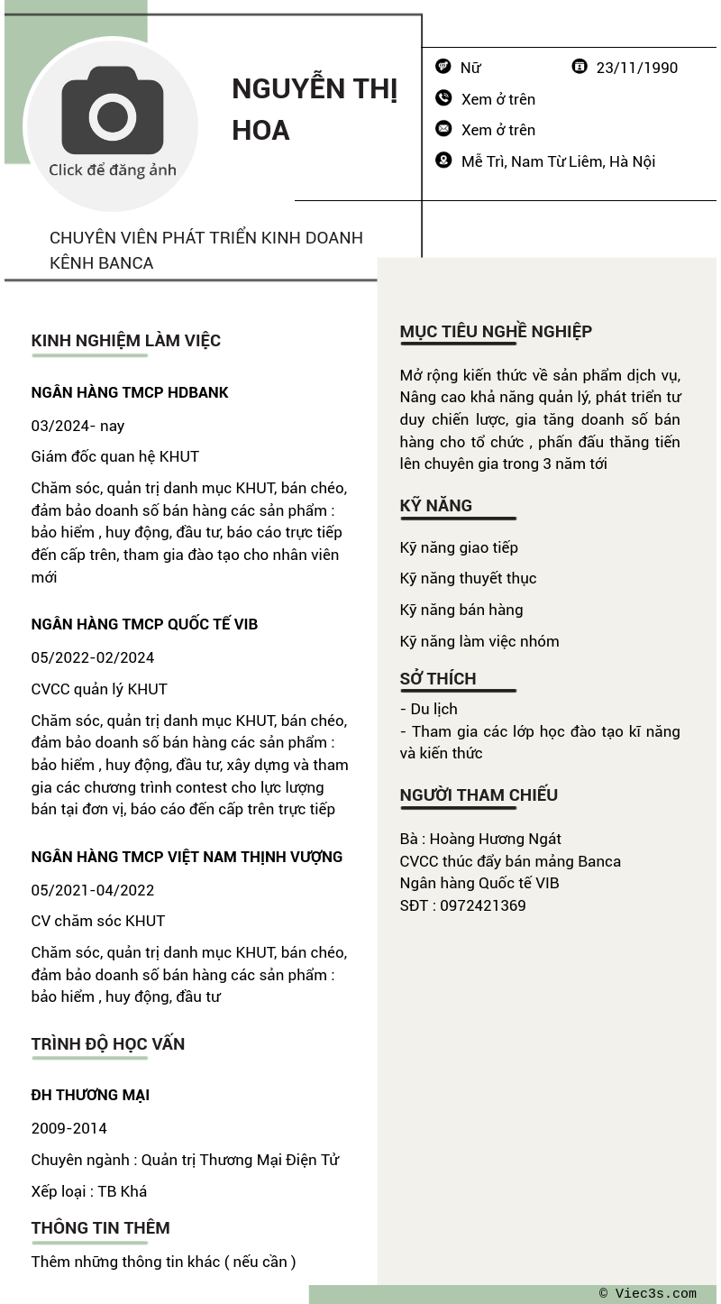 CV ứng viên