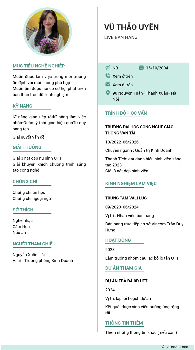 CV ứng viên