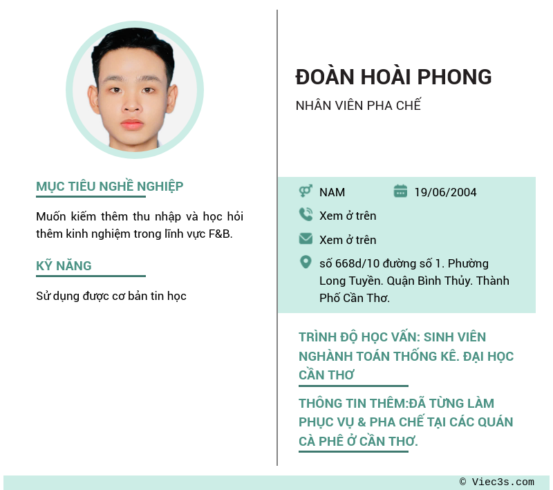 CV ứng viên
