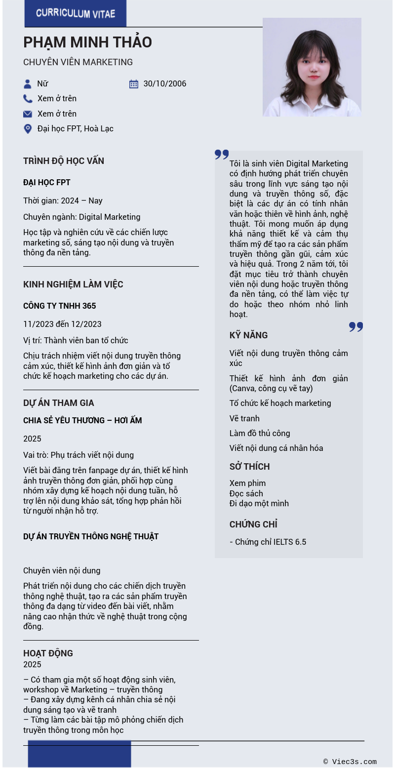 CV ứng viên