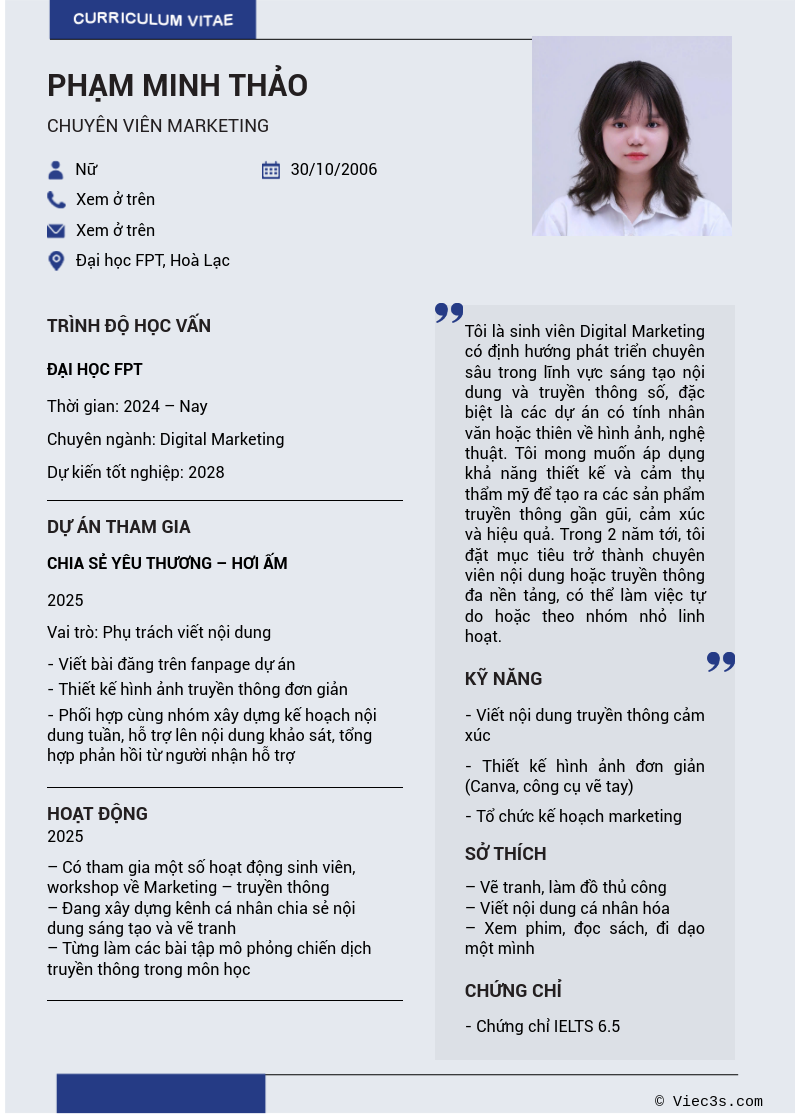 CV ứng viên