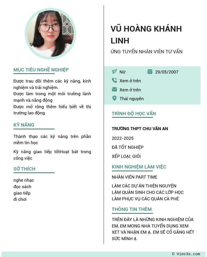 CV ứng viên