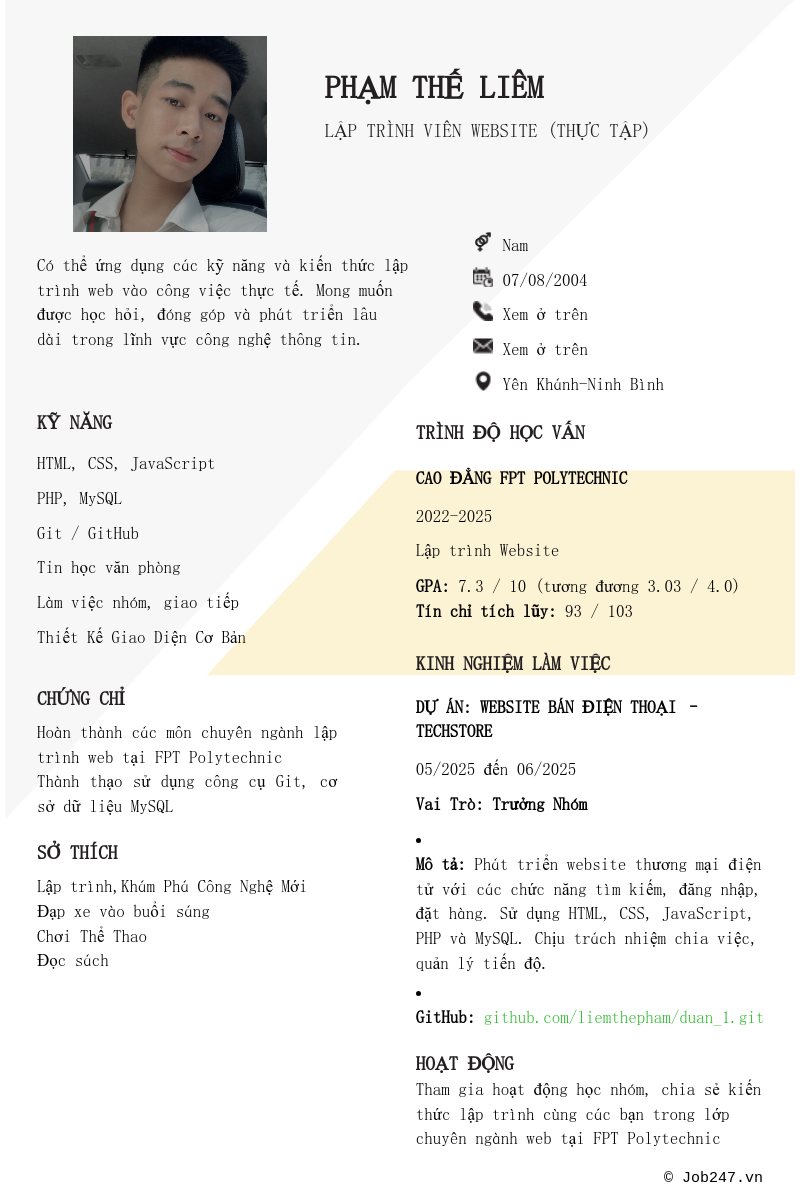 CV ứng viên