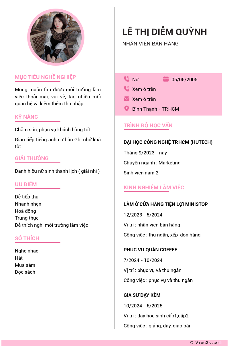 CV ứng viên