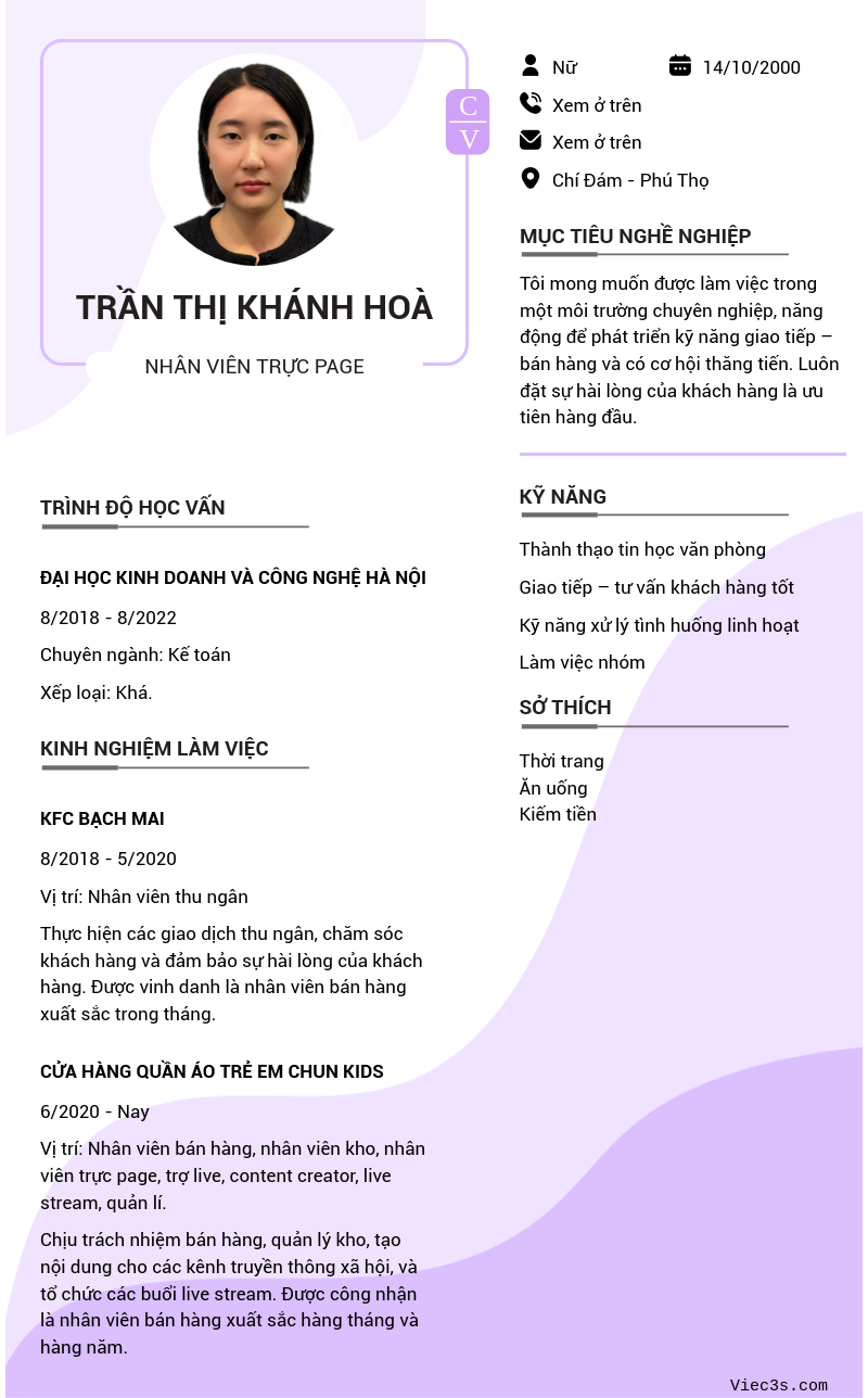CV ứng viên