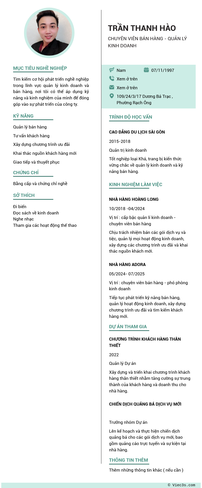 CV ứng viên