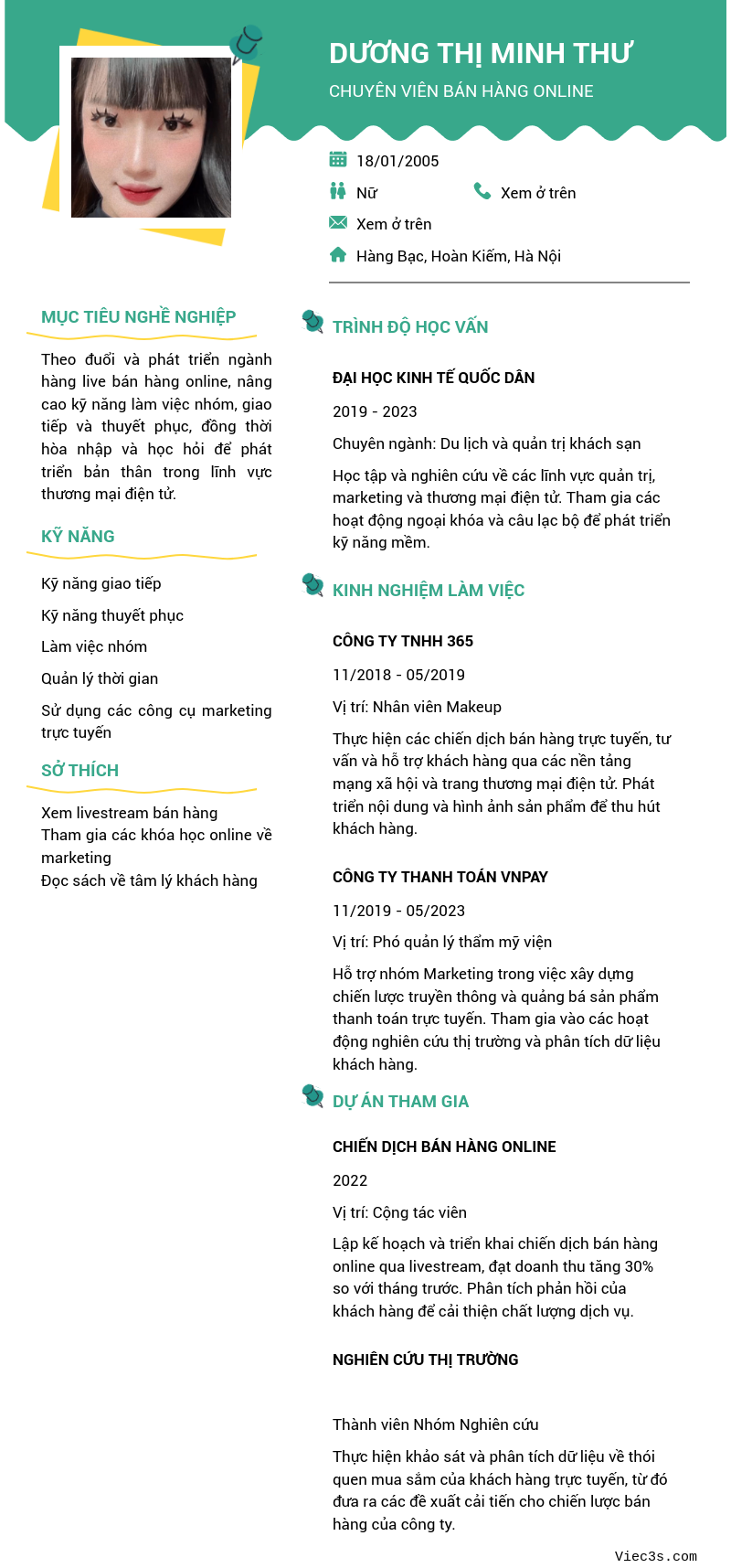 CV ứng viên