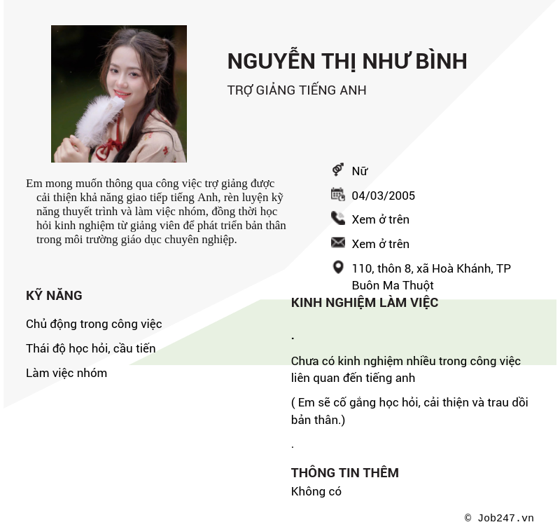 CV ứng viên