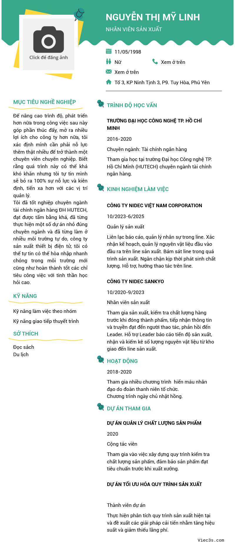 CV ứng viên
