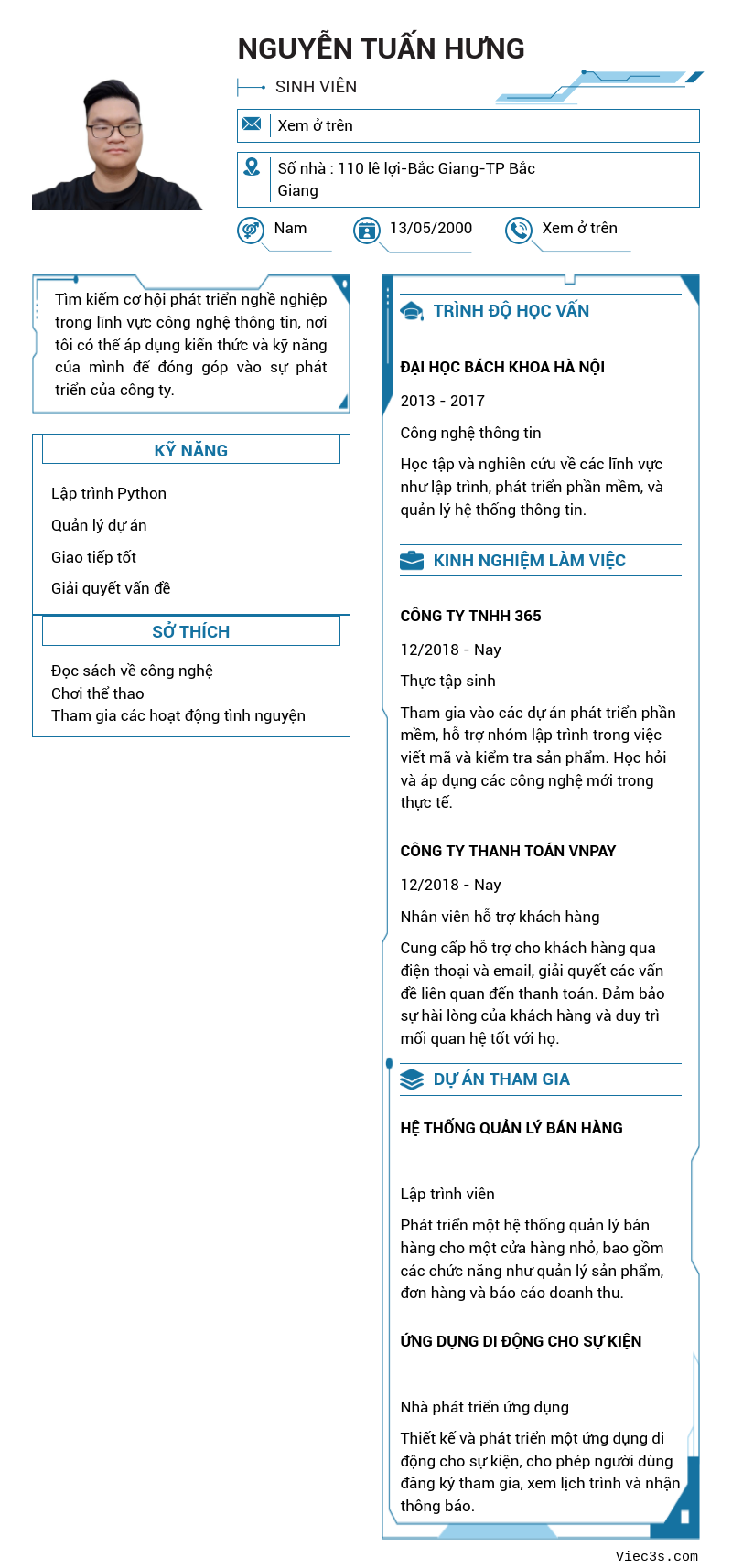 CV ứng viên
